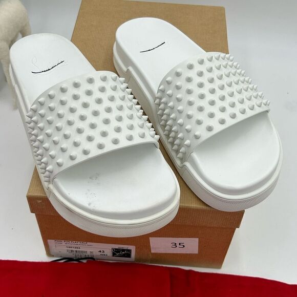 Men’s Christian Louboutin pool fun slides size 43 made in Italy - Picture 1 of 6